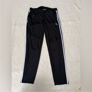 adidas Black Joggers with White Side Stripes large